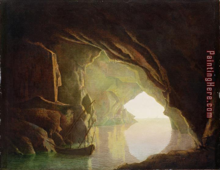 Joseph Wright of Derby A Grotto in the Gulf of Salerno - Sunset